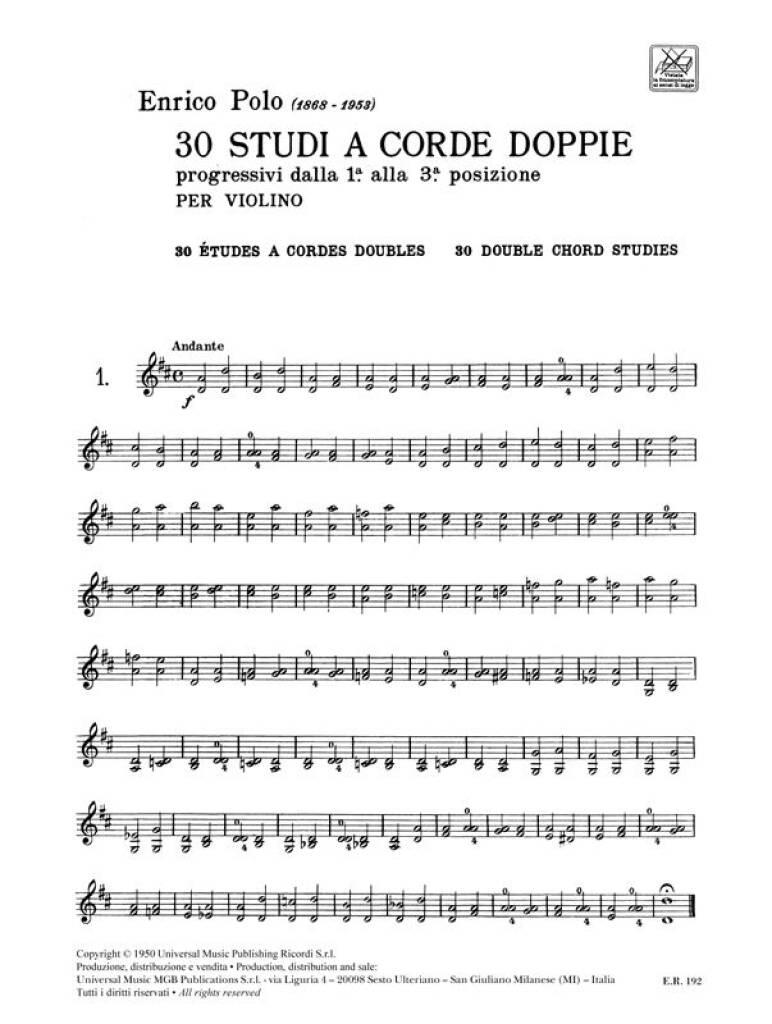 30 Studi a corde doppie