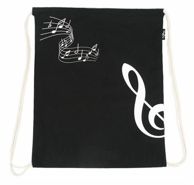 Drawstring bag g-clef black