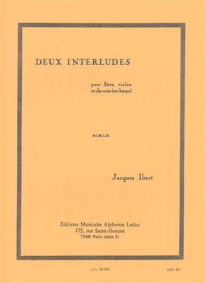 2 Interludes pour flûte, violon et clavecin