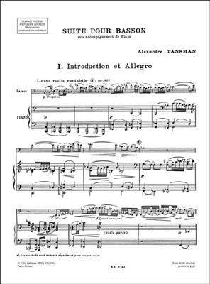 Suite Pour Basson Et Piano